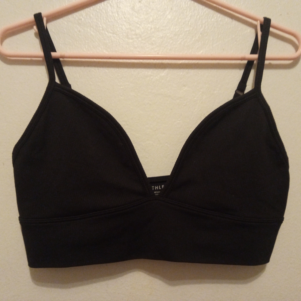 Athleta Black Triangle Bralette with Adjustable Straps
